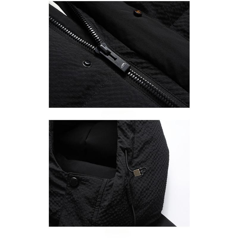 Down Jacket Men's Winter 90 Down White Duck Down Men's Casual Warm Bread Coat Anti-cold Trendy Hooded Short Jacket