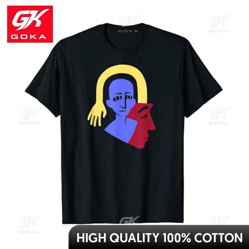 

Two Faces and A Hand TShirt Aesthetic Clothes Harajuku Graphic Tee Tops Short Sleeve Blouses Novelty Gifts for Women Unisex 4XL