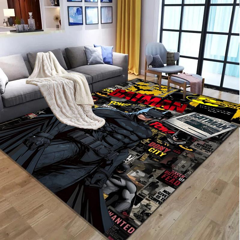 Batman Pattern Rug, Indoor/Outdoor Mat, for Picnic, Gameroom, Bedroom, Office, Living Room, Home Decor Carpet, Birthday Gift