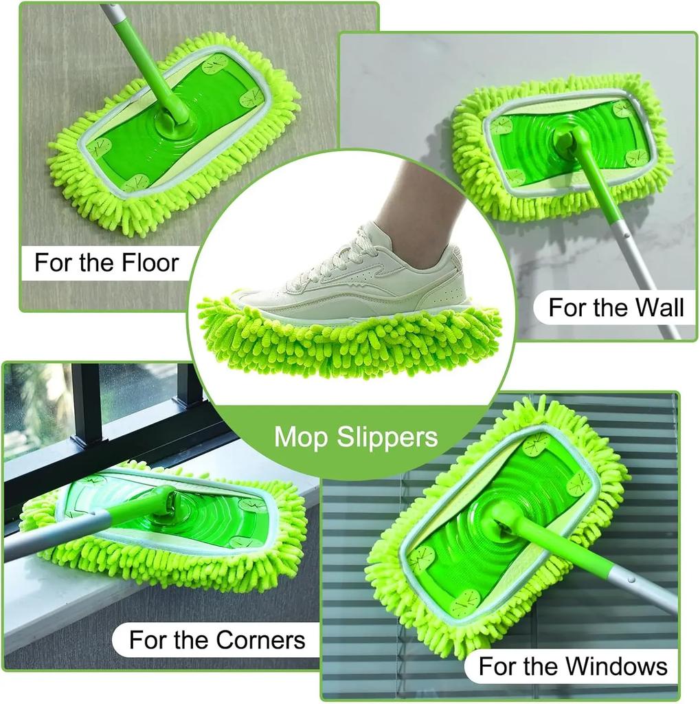 10pcs Reusable Microfiber Mop Pads Compatible for Swiffer Sweeper Mop Dry Sweeping Cloth Washable Wet Mopping for Floor Cleaning
