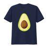 Damen Avocado Kostüm T-Shirt Frucht Halloween Schwarz 2XL vintage Gewaschen Leicht Unisex Lässig Atmungsaktiv Dehnbar streetwear