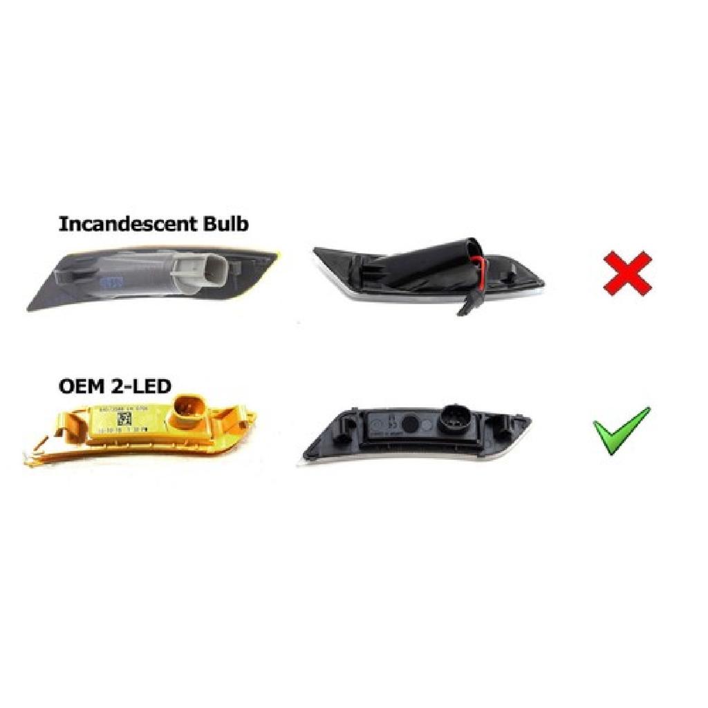 Clear Lens Amber Full LED Side Marker Light Kit For Cadillac 19-up XT4, 20+ XT6