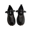 Chain Platform Lolita Gothic Shoes Woman  Spring College Style Patent Leather Pumps Women Japan School Uniform Shoes