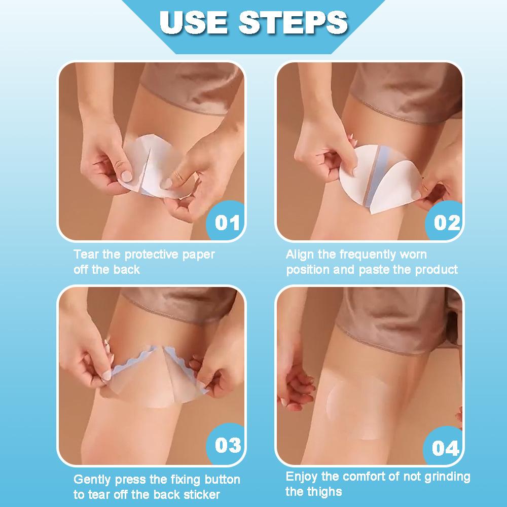 Women's inner thigh spandex patch invisible body pad wear-resistant elastic bandage tight pants without coating bandage