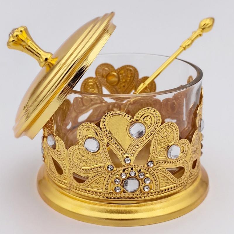 Seasoning Bowl Nordic Style With lid and Spoon Salt Bowl Storage Glass Cream Jar Sugar Holder for Coffee Beans Jar Kitchen Tools