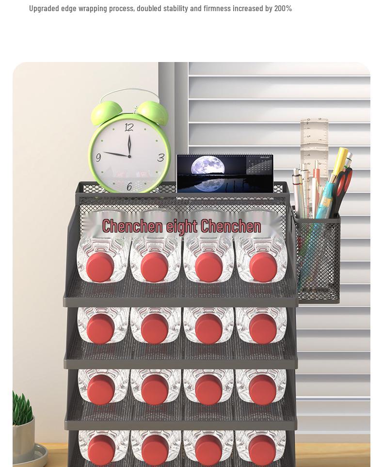 A3A4 Metall Desktop Aktenorganizer Rack - Büroarbeitsplatz Dokumentenhalter