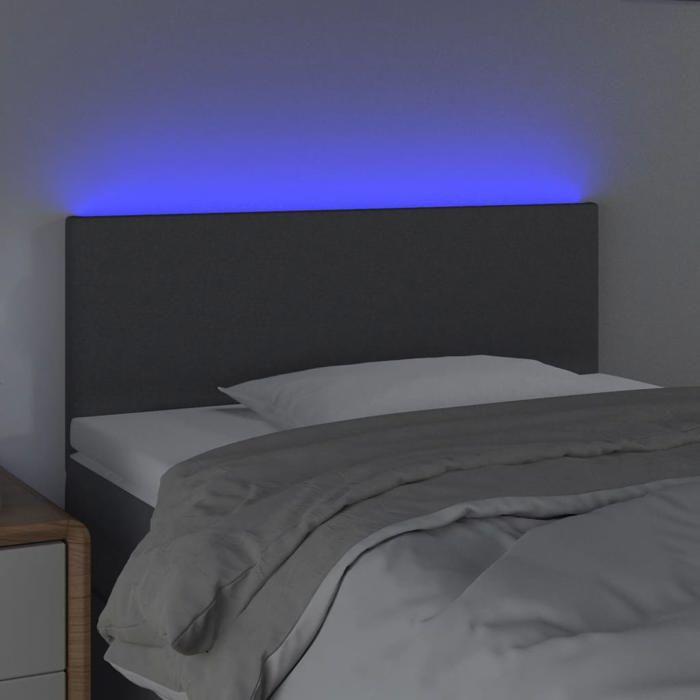 VidaXL LED Headboard Bedroom Furniture Single Bed Accessory Headboard Bed Frame Interior Dark Grey 3121323