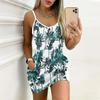 Summer New Style Seaside Print Sleeveless Bodycon Dress with Pockets Sexy Slim Fit Elegant Party Dress
