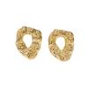 Waterproof Luxury Irregular Hammer Ins Wind Stainless Steel Stud Earrings French High-end 18K Gold-plated Trend Fashion