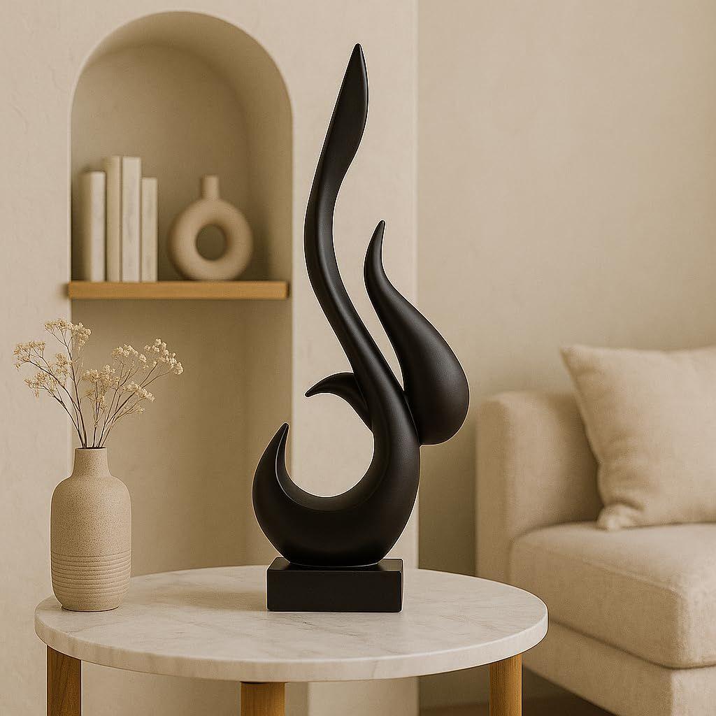 Domácí dekorace Tvar ohně Stolní dekorace Matný povrch Keramické figurky - (Černá),