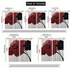 2pcs   Elegant Black and Red Flowers Print Curtains Light Filtering Rod Pocket Design for Bedroom Living Room Office Decor Artist