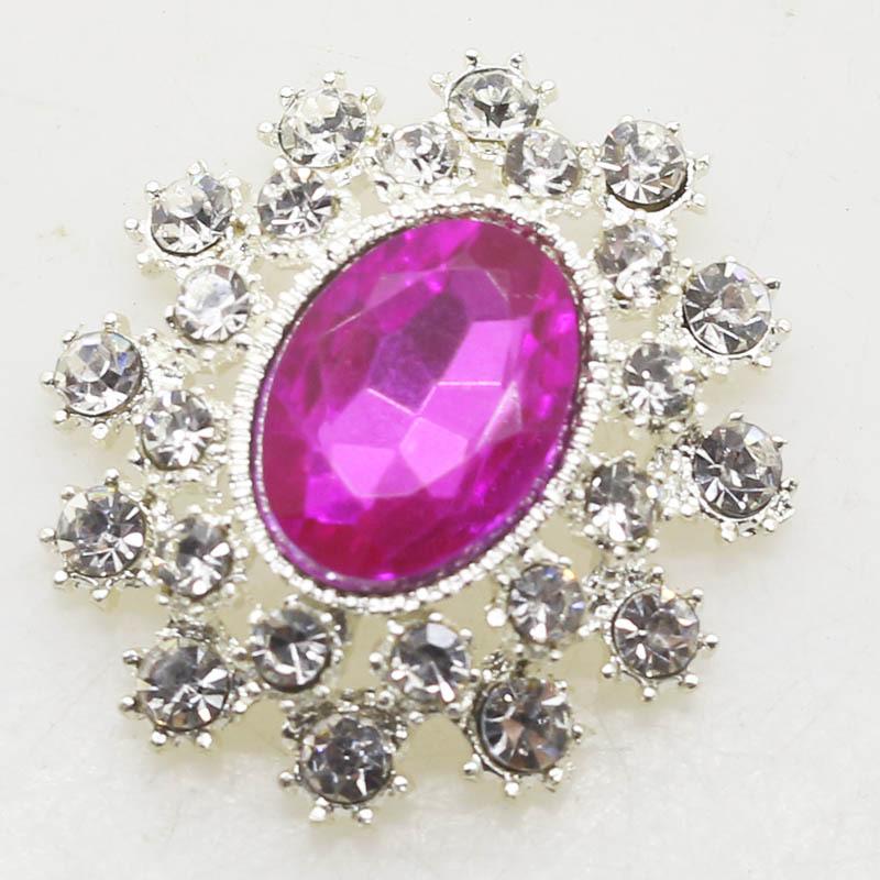 25x28mm Korean Alloy Rhinestone Acrylic Scarf Buckle Brooch