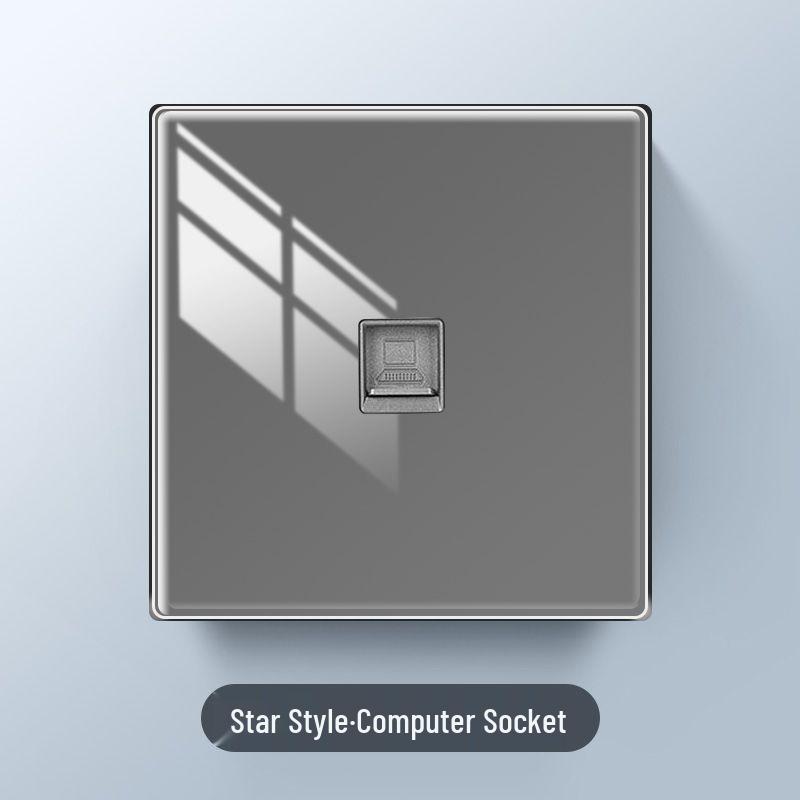 Star Series Glossy 86 Type Dual-Control Switch Socket Set