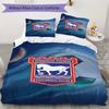Ipswich Town FC Pattern Bedding uilt Set uilt Cover Pillowcase Home Decoration Birthday Gift (1 * duvet cover + 2 * pillowcase without core)