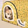 Pet Warm Bed House Soft Indoor Semi-closed Cave Tent for Cat Kitten Puppy Small Animals Pet Thicken Cushion Pad
