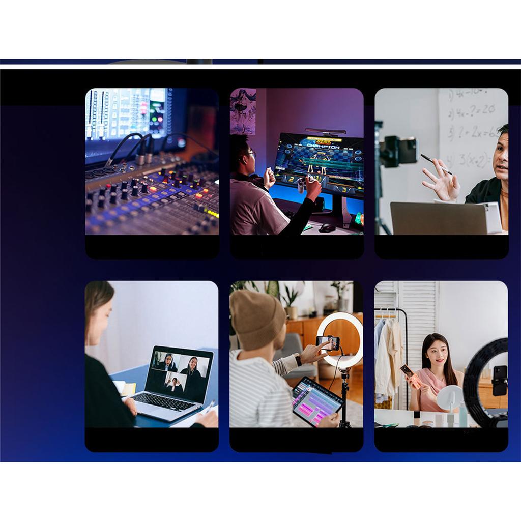 USB Condenser Microphone RGB Colorful Computer Karaoke Game Voice Recording Mobile Phone Live Wired Microphone