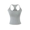 Women's Racerback U-neck Sports Vest with Built-in Bra Pad for Yoga & Pilates