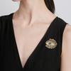 Lightweight Zinc Alloy Statement Pin Intricate Evil Eyes Charm And Crystal Embellishments Eleant Brooch Accessory