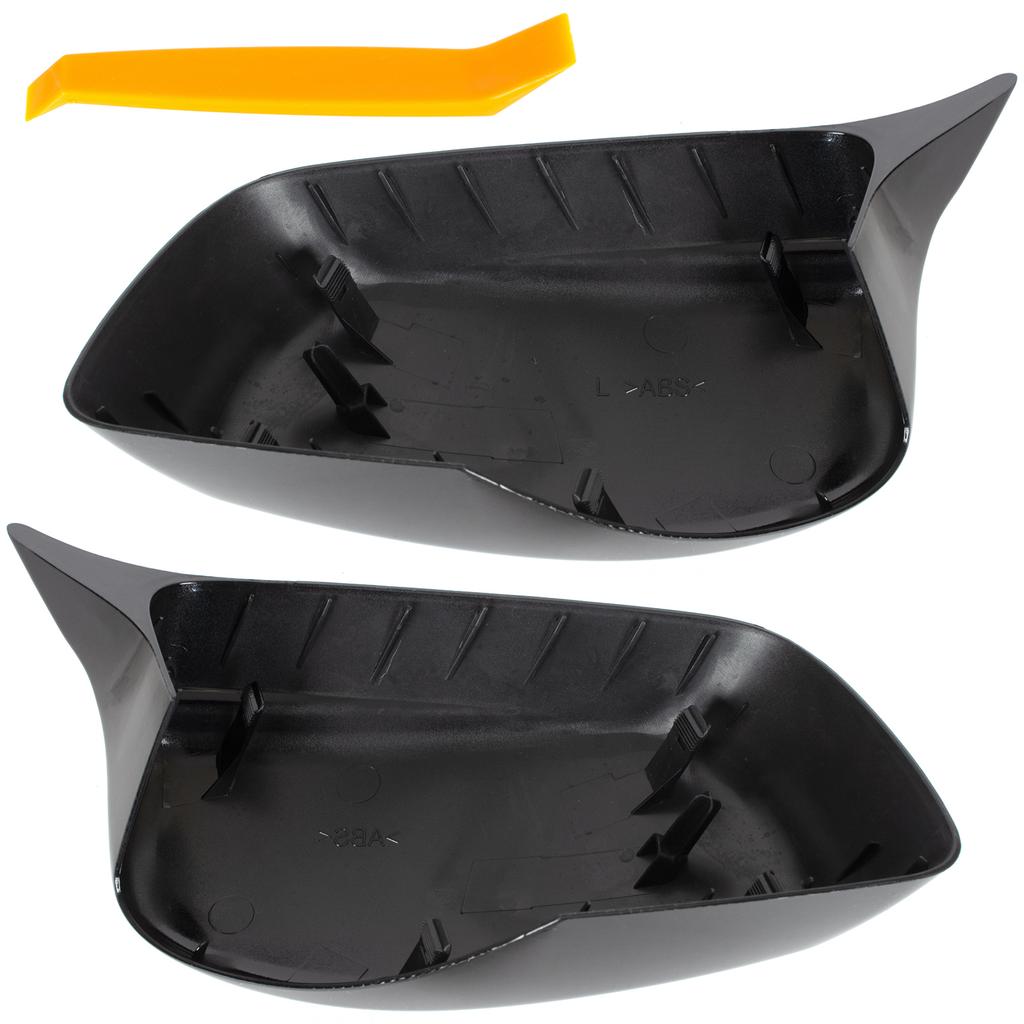 BMW 5 E60 E61 03-08 Spiegelkappe Schwarz Glänzend Links & Rechts 2er Set