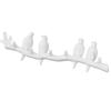 Bird Behind The Door Decorative Hook Creativity Wall Mounted Hook Resin White 4 Birds Hook for Hanging Clothes and Hats