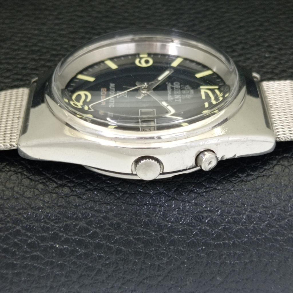 VINTAGE ORIENT AUTOMATIC 46941 JAPAN MENS BLACK COLOR DIAL WATCH a700611-5 R204-a700611