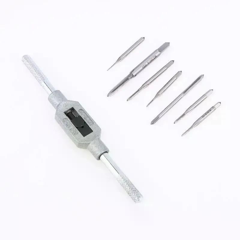 10-teiliges Mini-Handgewindebohrer-Set M1-M3,5 für Maschinen- und Drahtgewindeschneiden, Gewindeschneiden in Muttern