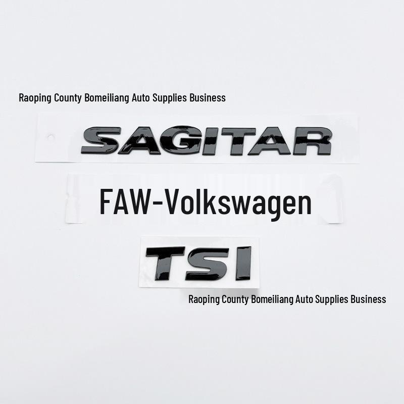 Volkswagen Sagitar 08-22 Black 280TSI Rear Badge and Letter Sticker Set