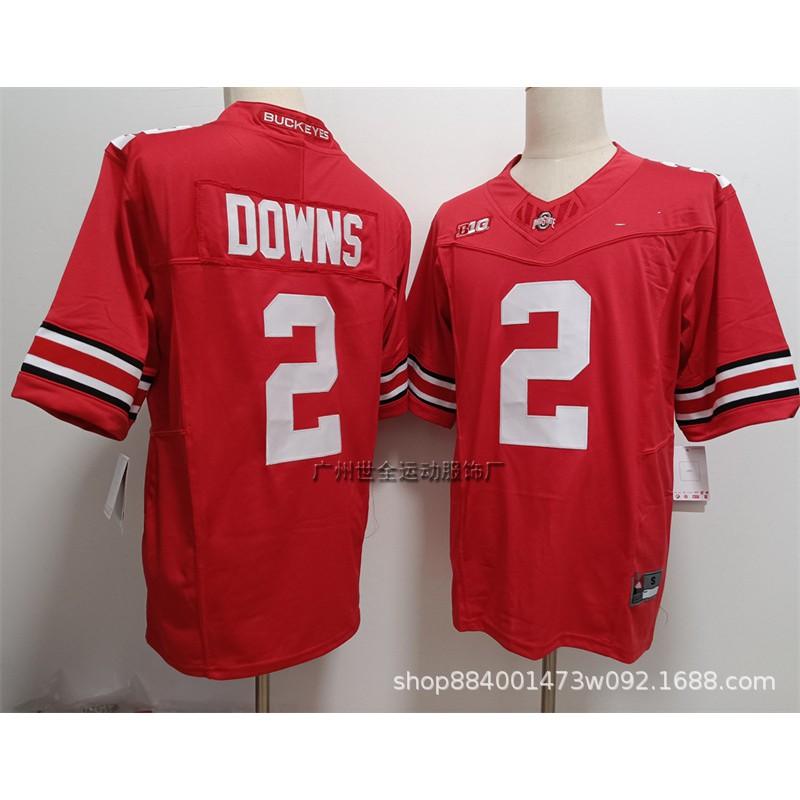 Mens Ohio State Buckeyes Rugby Jersey Training Shirt Cotton Blend Embroidered Football Uniform College Team Practice