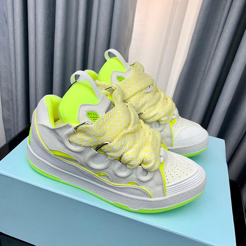 New Women Men Unisex Casual Shoes Sneakers Round Toe Lace Up Fashion Design Colorful Print Mixed Color Street Style Sport Shoes