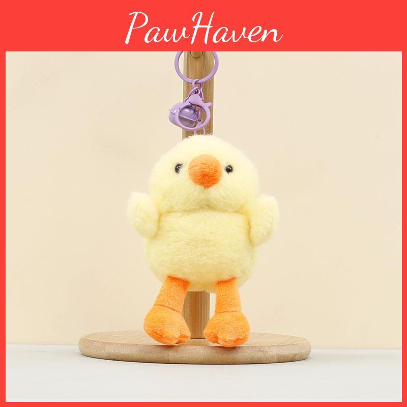Adorable Small Yellow Chicken Plush Doll With Key Holder For Kids And Teens