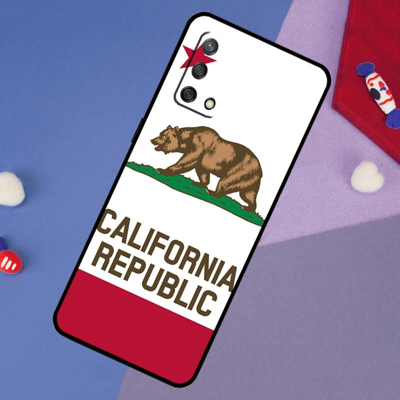 California Flag Case For Oppo A60 A80 A40 A6 A5 Pro A15 A16 A17 A57 A94 A74 A54 A76 A96 A18 A38 A58 A78 A98