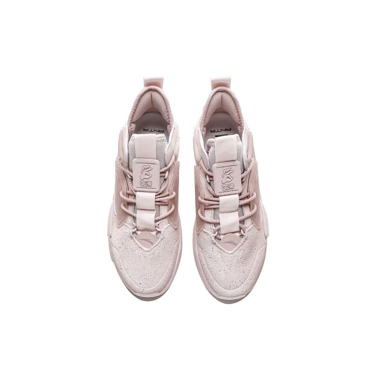 Anta Life Collection G6 Soup Slip Resistant Abrasion Resistant Low top Skateboard Shoes Women's Pink White 122118086-2