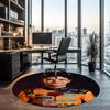 Lando Norris Printed Round Rug Carpet Chair Rug Area Rug Entryway Doormats,for Office Chair Living Room Bedroom Kitchen Room.