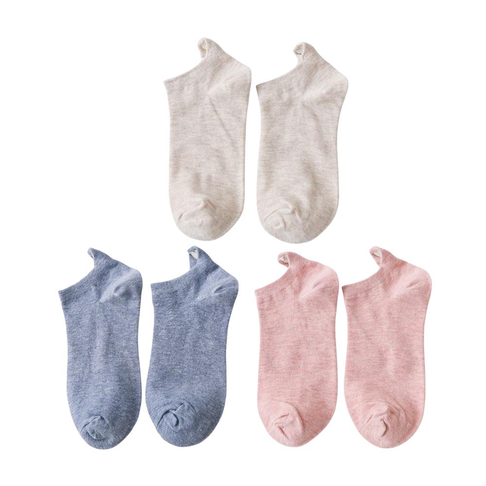 3 Paar Damen Bestickte Kurze Knöchelsocken Set Frühling Sommer Liebesherz Japanischer Stil Bonbonfarbe Lässig Mode Baumwollsocken