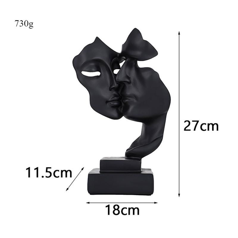 Schweigen ist Gold Paar Abstrakte Figur Skulptur Ornament Heim Wohnzimmer TV-Schrank Dekorationen