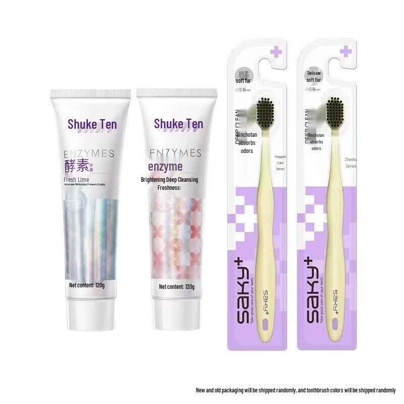 Shuke Brightening Enzyme Toothpaste & Toothbrush Set