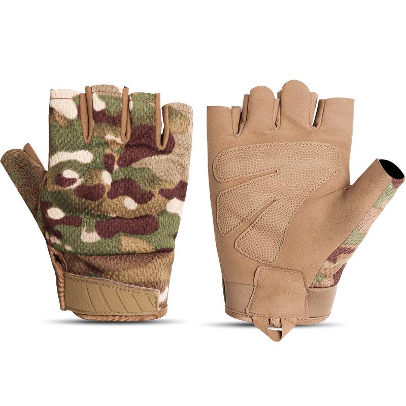 

Half Finger Tactical Gloves for Summer Sun Protection Anti Slip Anti Fall Anti Collision Gloves for Riding Outdoor Sports Camouflage Gloves XXL