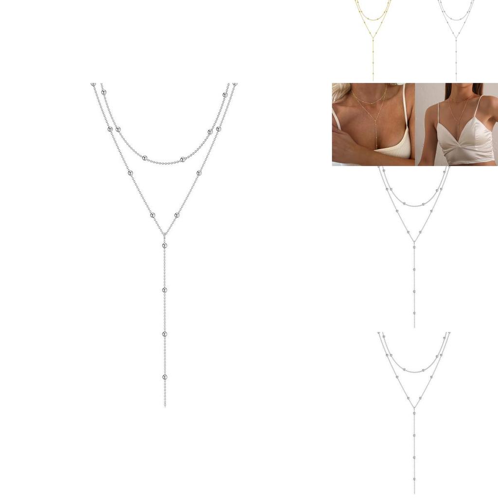 European Style Multilayer Gold Tone Necklace With Pendant For Women