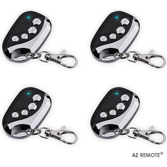 SHOP-STORY - Set of 4 - Universal Copying Remote Control Az Remote 433.92 Mhz Gate Garage Alarm Light - FR Instructions