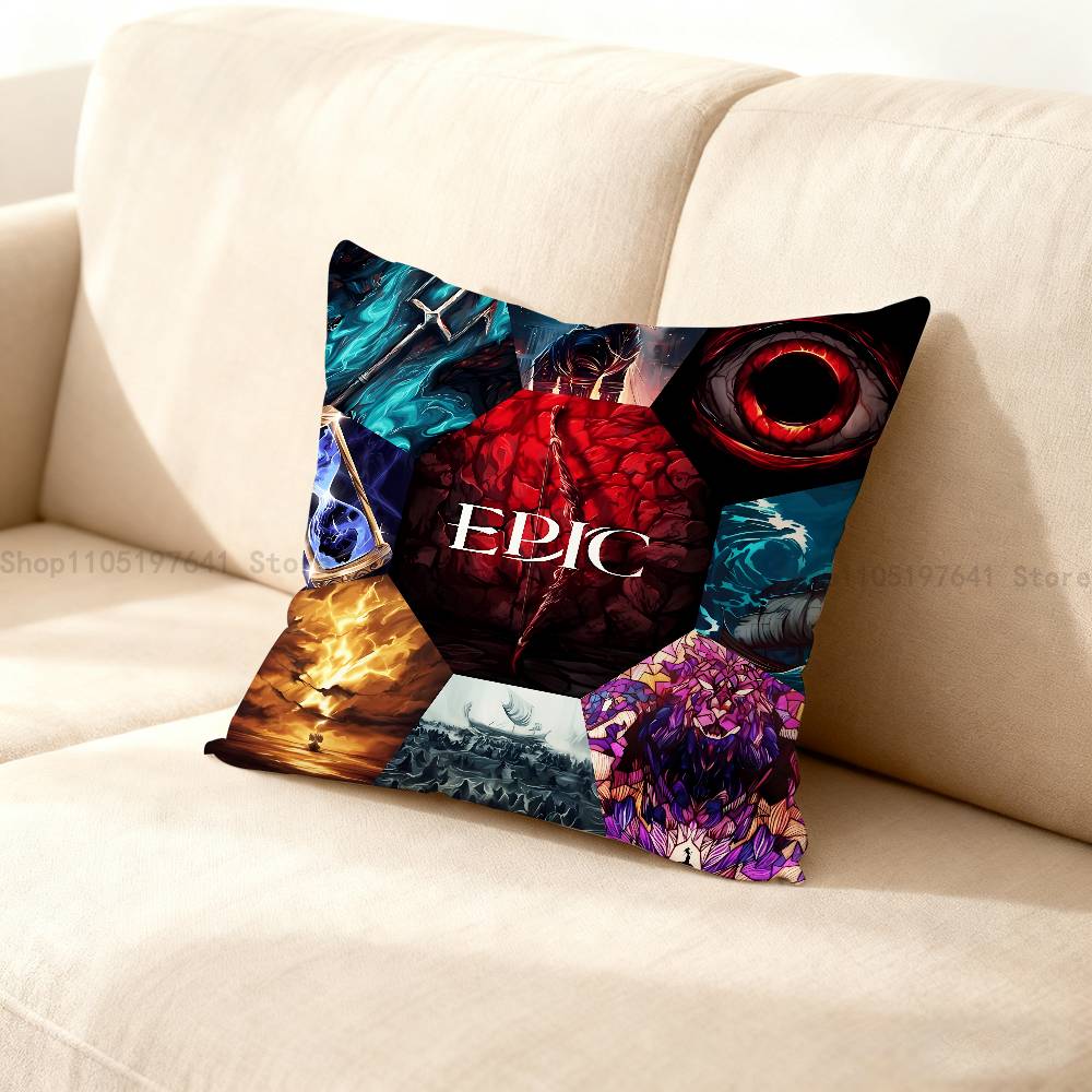 Music E-Epic The Musical Anime Celebrity Merchandise All-Match Printed Pillow Case Sofa Car Office Room Decoration Protector