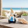 Coastal Gnome Figurine, Beach Shell Conch Gnome Ornament, Resin Ocean Gnome Statue for Summer Beach House Home Decoration