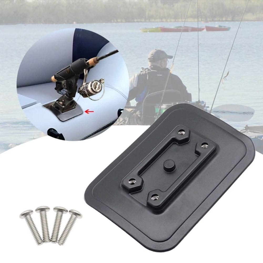 PVC Inflatable Boat Fishing Rod Holder Glue-On Pad Fishing Kayak Accessory  Water Sports