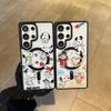 Cute Cartoon Love Snoopy Charlie Brown Magsafe Wireless Charge Case For Samsung S22 S23 S22 S24 S25 Ultra Plus Magnetic Holder