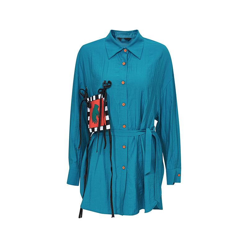 

XITAO Женские рубашки с длинными рукавами LDD1959 One Size синий