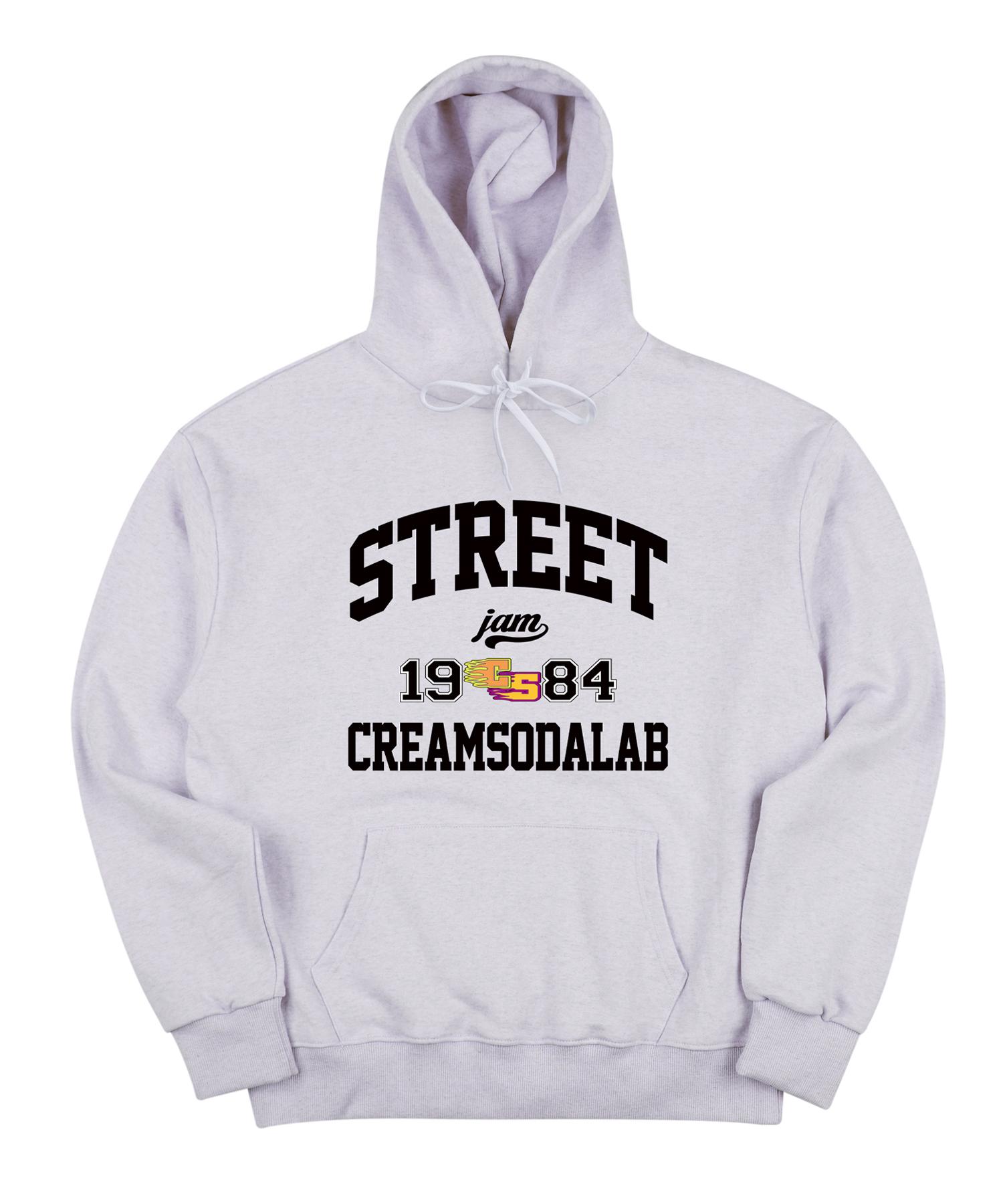 Худи Cream Soda Lab Street Jam 1984 Светло-серый Черный M
