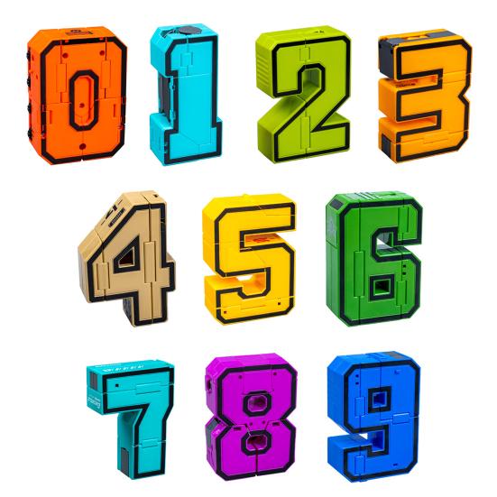 Ρομπότ Παιχνίδι Συμπαγές Παιδικό Ψηφιακοί Αριθμοί Μεταμορφούμενο Ρομπότ Φιγούρα Δράσης Εκπαιδευτικό Παιχνίδι για Παιδιά Δώρο