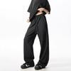 Mesh breathable ice silk scimitar pants men's summer American light and cool sports casual pants drape versatile and slightly pulled pants