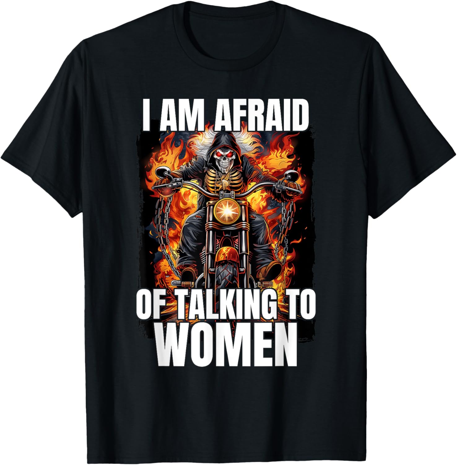 2026 Unisexs WOMEN I Am Afraid of Talking To WOMEN Tshirt Streetwear Oversize Comfortable and loose Unisexs and WOMENs Tshirts M