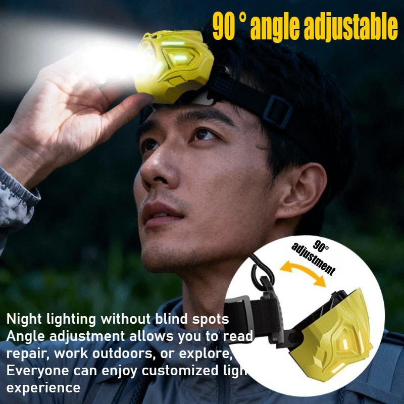 New wave sensing atmosphere multi light source white yellow rechargeable head mounted strong light technology headlight