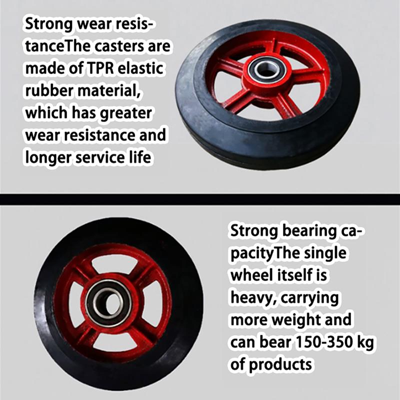 6, 8,10, 12 Inches Push Cart Rubber Wheel Heavy Duty Wheel Replacement Of Trolley Cart Handtruck/Pushcart